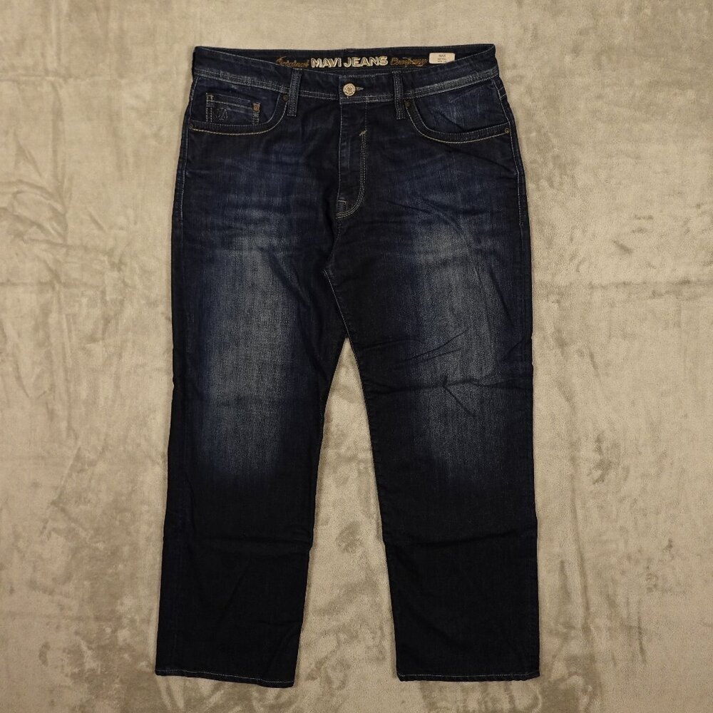 Mavi jeans Max mid rise wide leg men's 36x32 blue denim